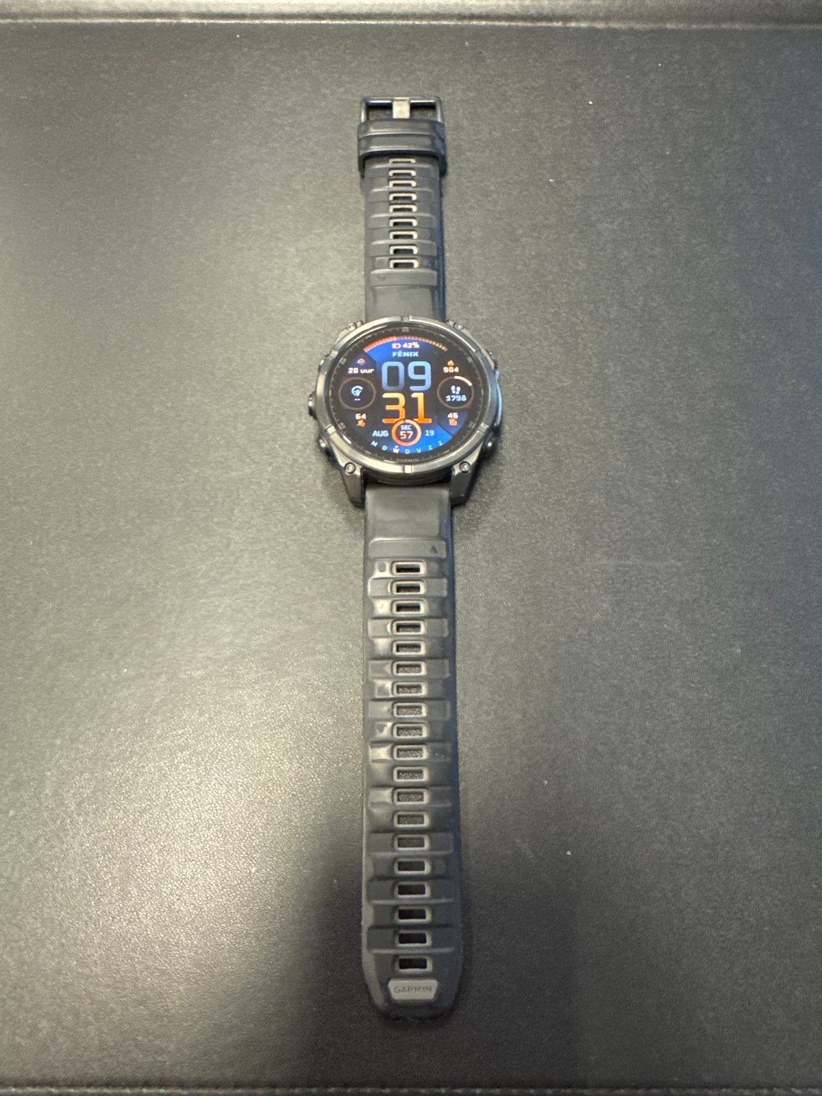 Garmin Fenix 8 47MM Sapphire Smartwatch - Zo goed als nieuw, Zwart, Ophalen of Verzenden, Zo goed als nieuw, Waterdicht