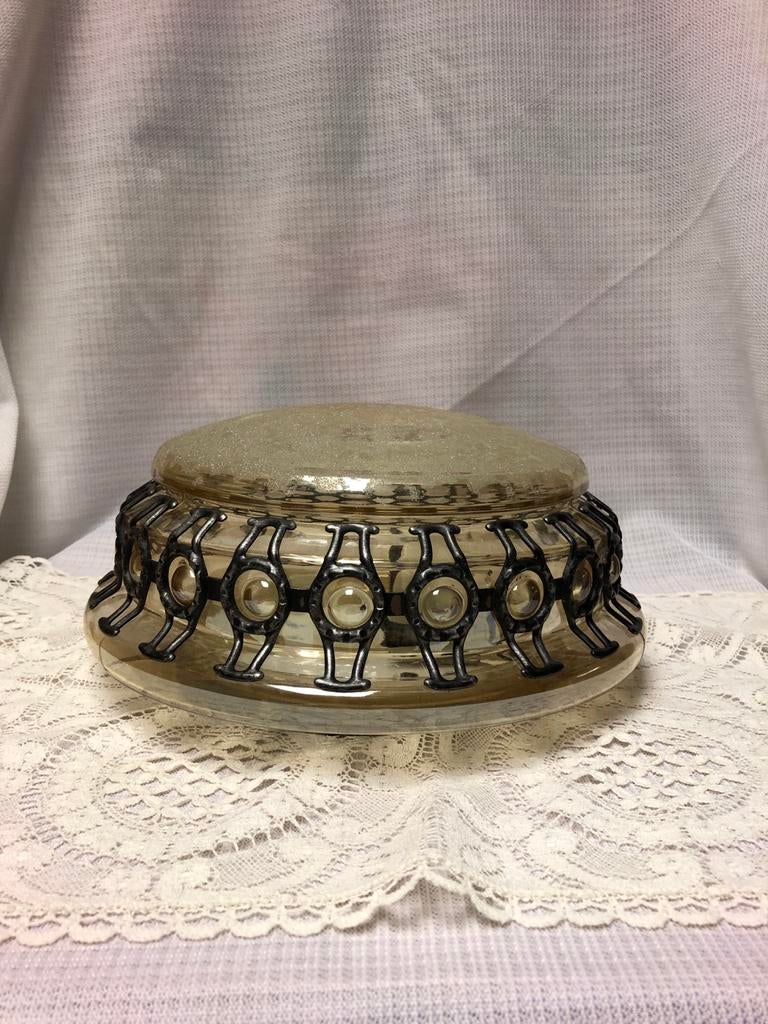Vintage brutalistische plafondlamp., Ophalen