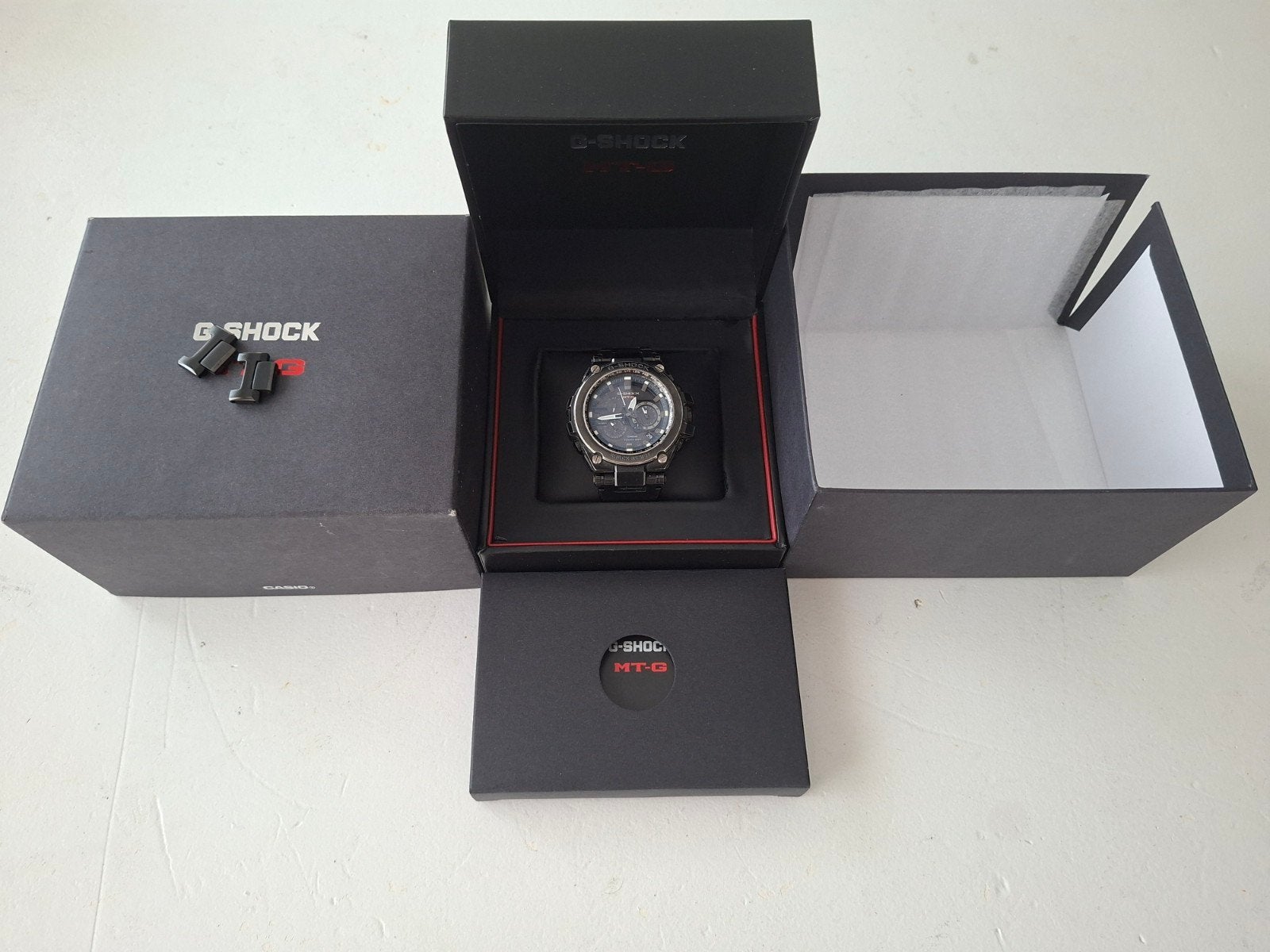 Casio G-Shock MTG-S1000-1AER *Originele  Verpakking* Manual, Gebruikt, Staal, Polshorloge, Ophalen of Verzenden