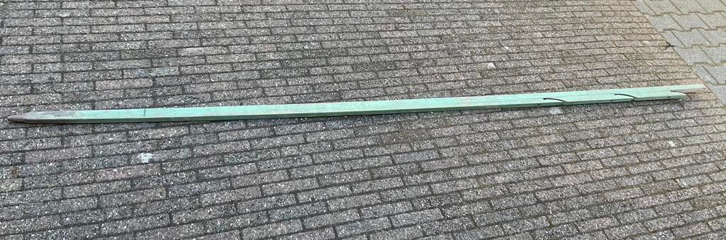Houten groene paal/stok, om de waslijn te ondersteunen., Ophalen, Gebruikt
