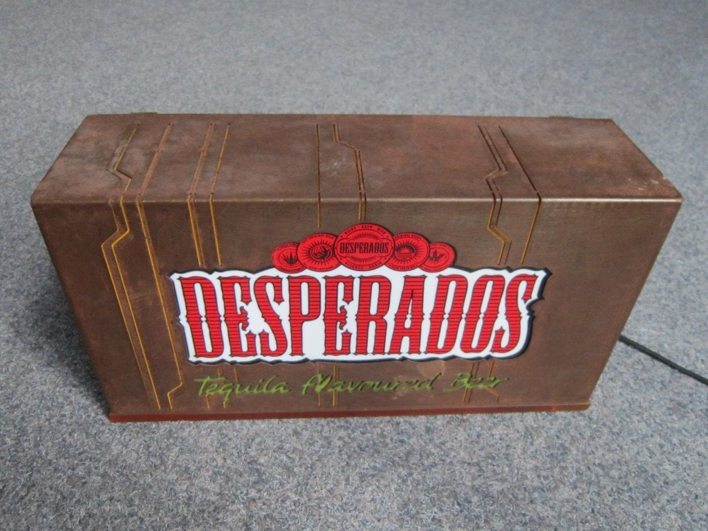 DESPERADOS BIER LICHTRECLAME, Verzamelen, Biermerken, Ophalen, Zo goed als nieuw, Overige typen, Overige merken