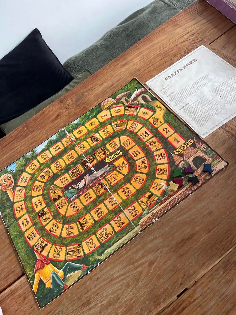 Efteling Ganzenbord - Vintage jaren '70, Verzamelen, Ophalen of Verzenden, Gebruikt, Overige typen