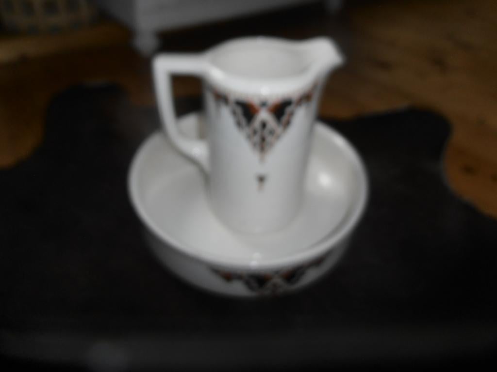 lampetset kan met schaal, Antiek en Kunst, Curiosa en Brocante, Ophalen of Verzenden