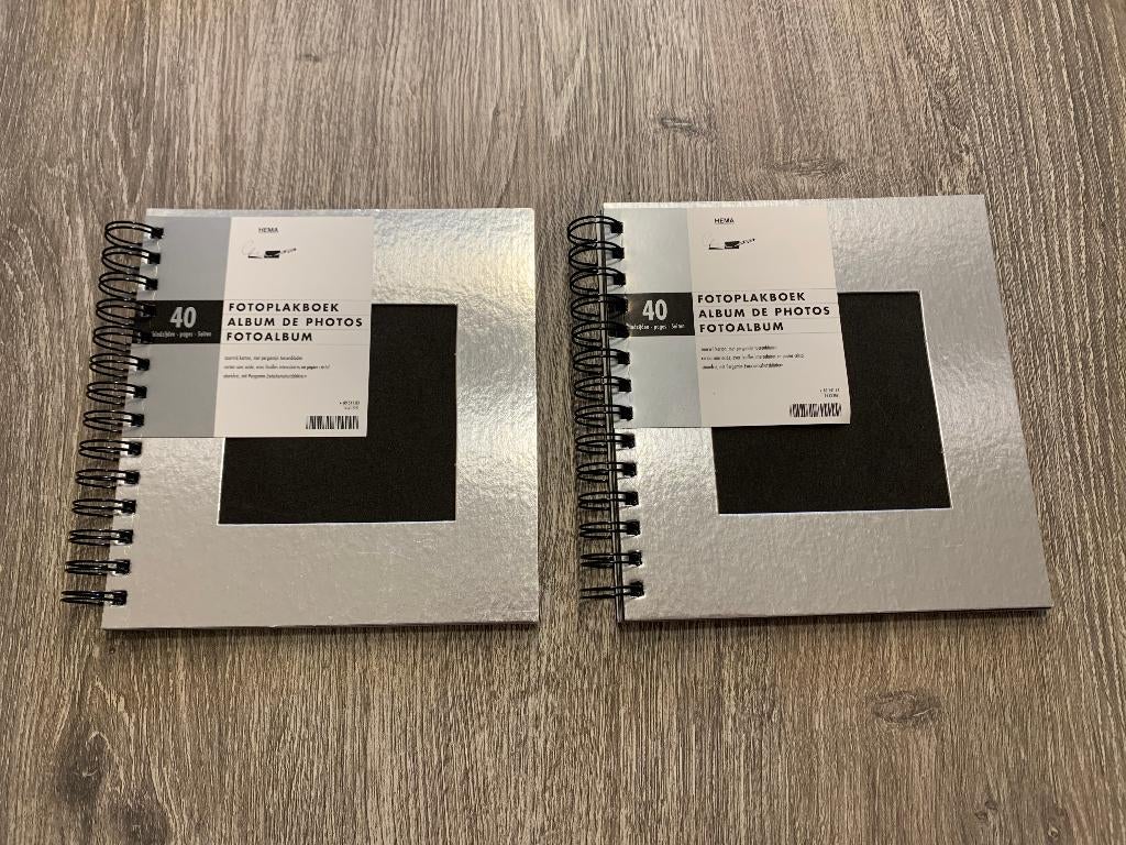 2 fotoalbums / fotoplakboek met venster 19x18 zilver, nieuw, Ophalen of Verzenden, Nieuw, Fotoalbum