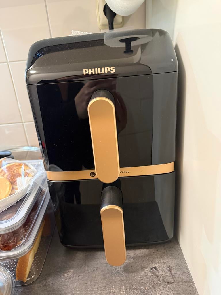 Philips 4000 Dual Basket Airfryer - Nieuwstaat!, Ophalen, Zo goed als nieuw, Airfryer, 1000 t/m 1499 gram