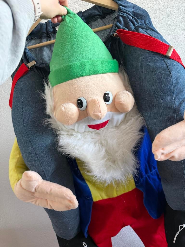Grappig Carnavalspak - Kabouter op Schouders, Carnaval, Maat 42/44 (L), Ophalen of Verzenden, Zo goed als nieuw