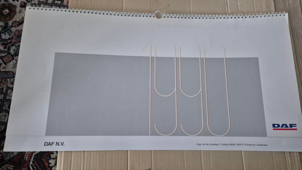 Daf kalender uit 1990, Ophalen of Verzenden, Nieuw, Auto's