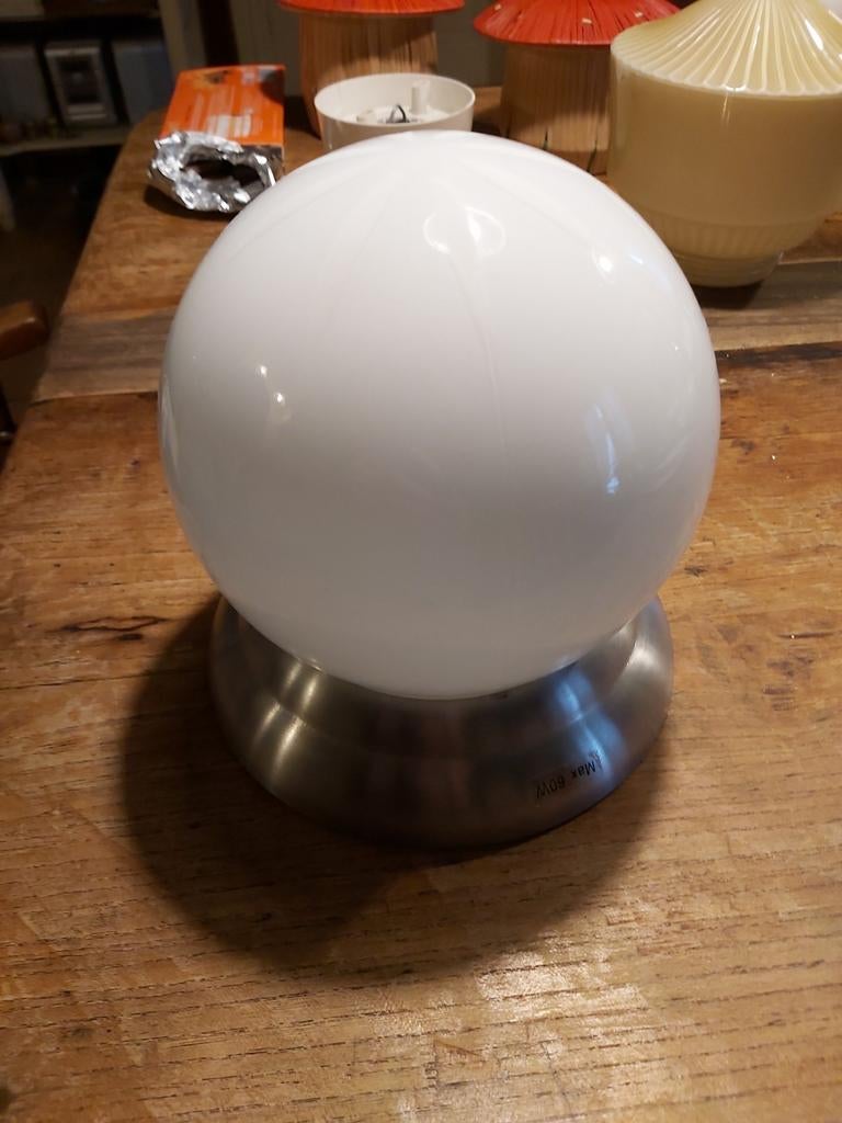 Vintage plafonnière, Ophalen of Verzenden, Zo goed als nieuw, Glas