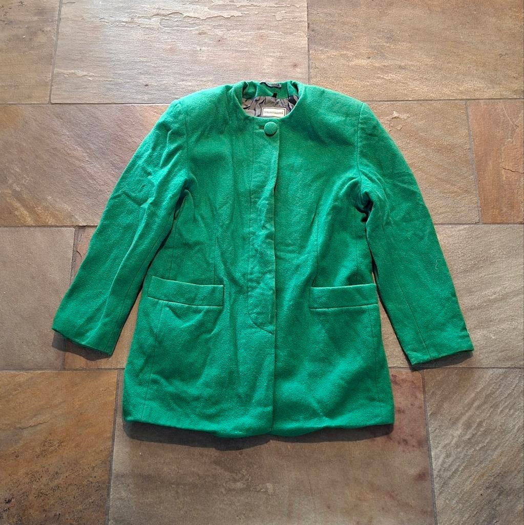 Groene wollen jas - Springgarden - 40, Kleding | Dames, Jassen | Winter, Maat 38/40 (M), Ophalen of Verzenden, Zo goed als nieuw