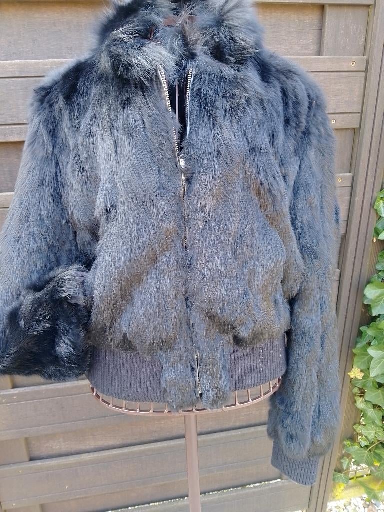 Bont bomber, Ophalen of Verzenden, Zo goed als nieuw, Maat 38/40 (M), Zwart