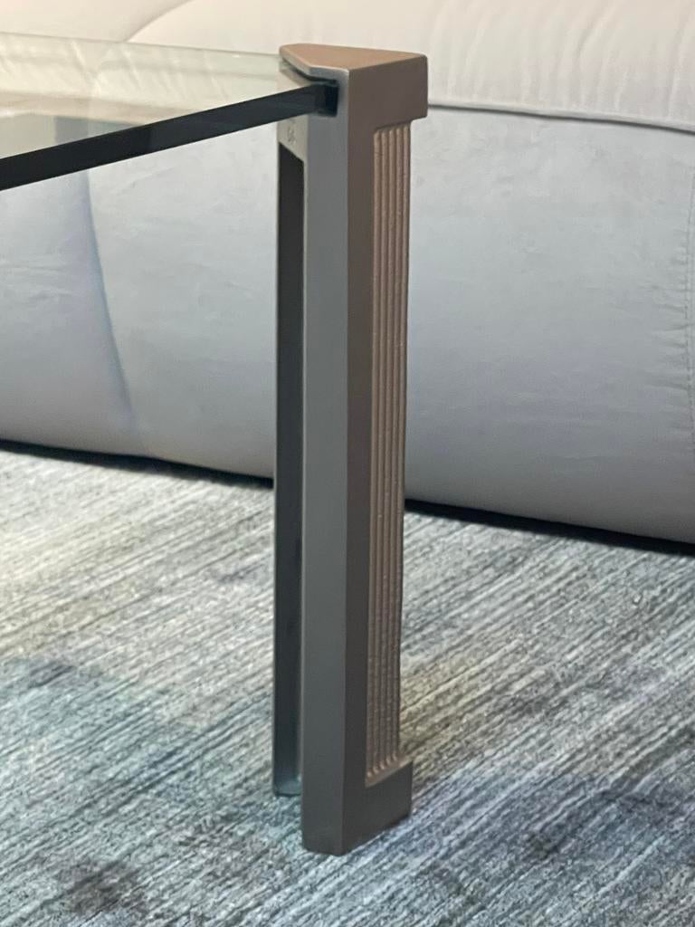 Peter Ghyczy salontafel T14 als nieuw, Huis en Inrichting, Tafels | Salontafels, Ophalen, Zo goed als nieuw, Glas, Minder dan 50 cm