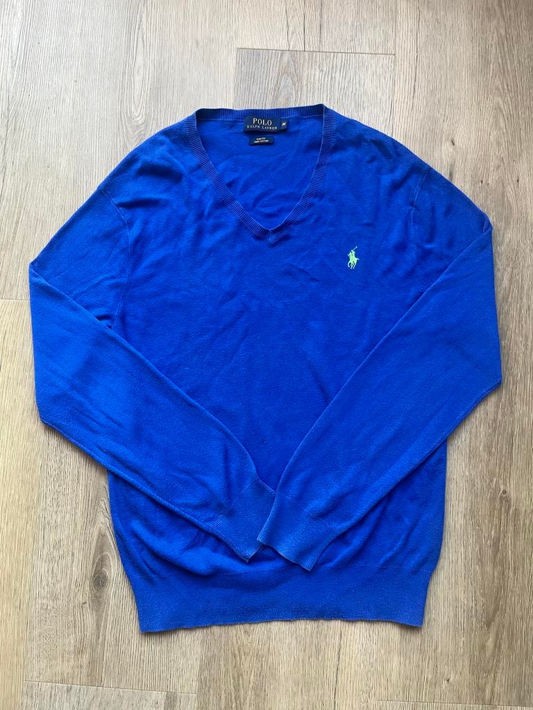 Polo Ralph Lauren Blauwe Trui Maat M, Ophalen of Verzenden, Zo goed als nieuw, Maat 48/50 (M), Blauw