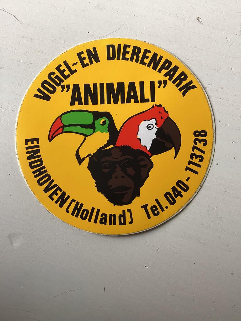 Sticker Vogel- en Dierenpark Animali Eindhoven, Verzenden, Zo goed als nieuw, Dier en Natuur