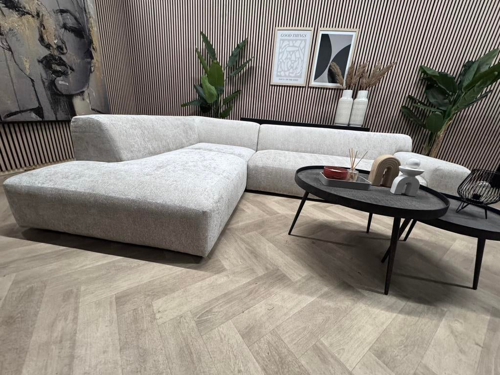 NIEUW | Luxe Modulaire Japandi Hoekbank - Beige - 315 x 225, Huis en Inrichting, Banken | Bankstellen, Hoekbank, Ophalen of Verzenden