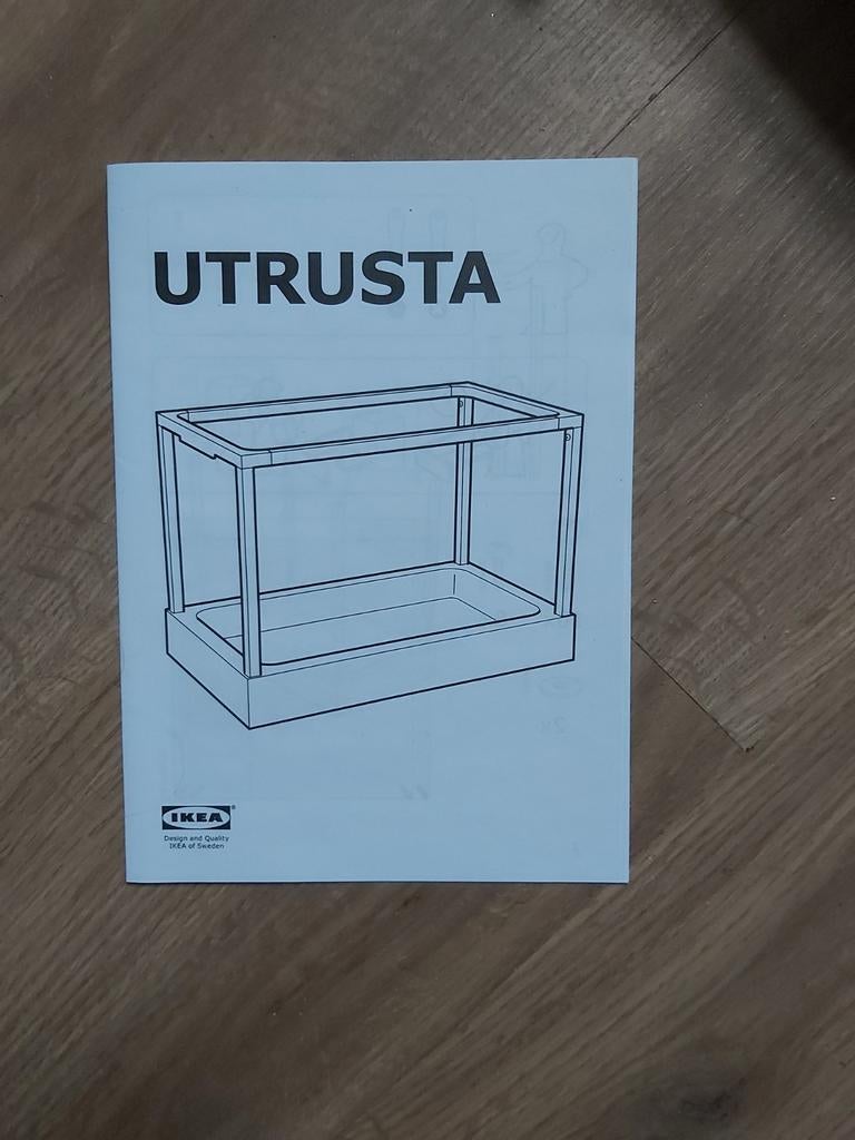 2x nieuw UTRUSTA IKEA uittrekbaar frame afvalsortering, Minder dan 50 cm, Wit, Nieuw, Ophalen of Verzenden