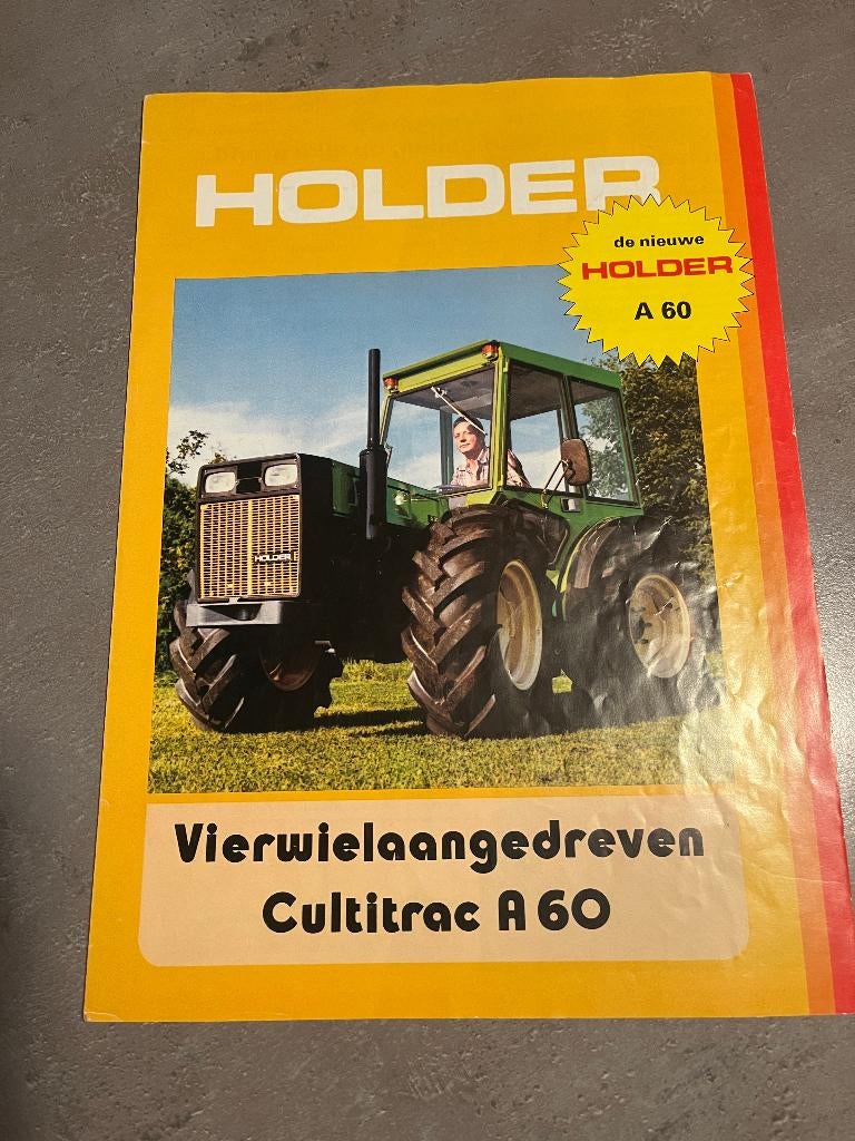 Holder Vierwielaangedreven Cultitrac  A 60, Ophalen of Verzenden, Gelezen, Onbekend, Folder