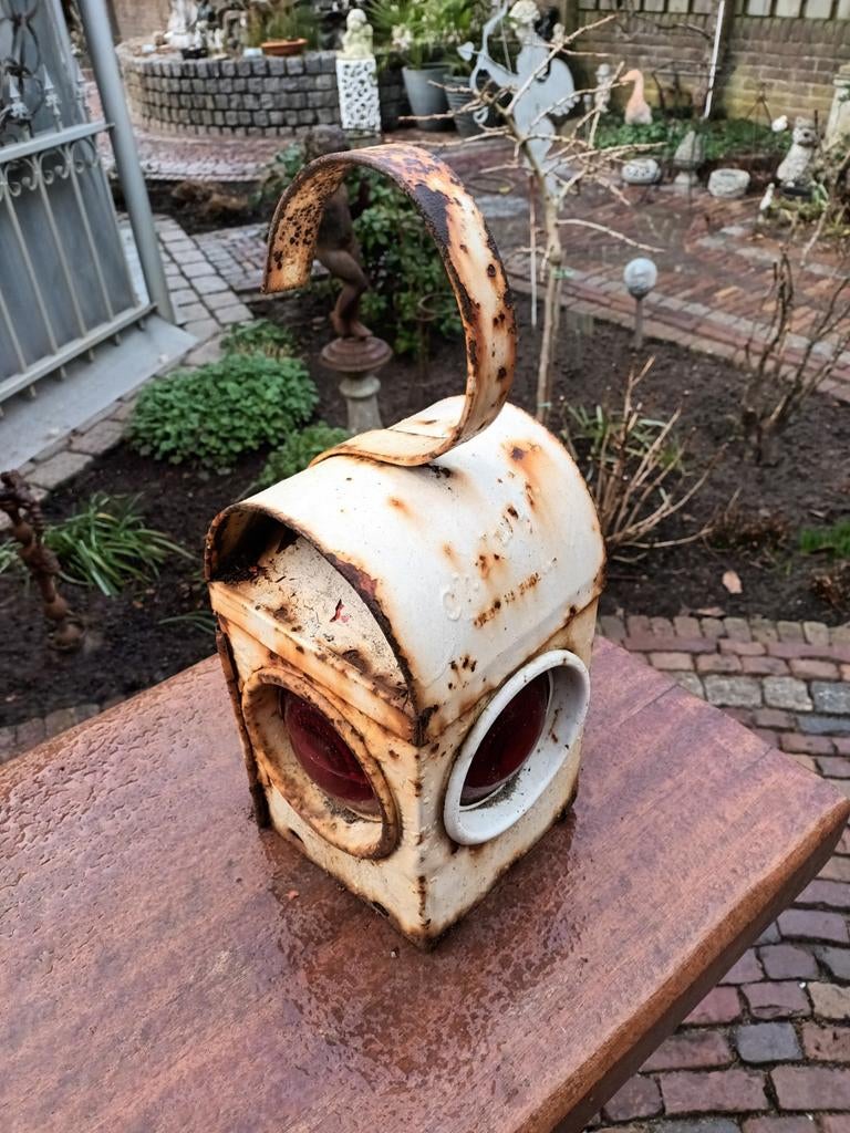 Oude treinlamp / seinlamp, Ophalen of Verzenden