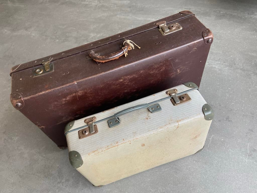 Oude Reiskoffers - Vintage Charme, Sieraden, Tassen en Uiterlijk, Koffers, Gebruikt, Overige materialen, 70 cm of meer, 55 cm of meer