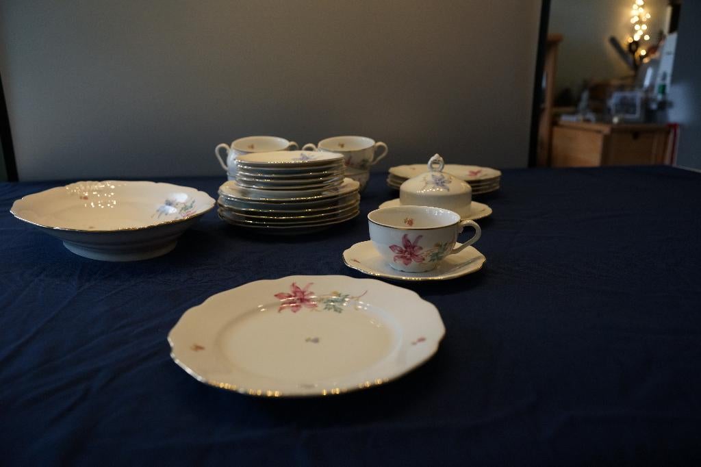 Antiek  (H&C) servies - Chodau Tsjecho-Slowakije - 1918-1938, Ophalen of Verzenden