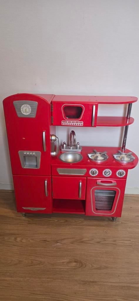 Retro Speelkeuken - Houten Keuken, Kinderen en Baby's, Speelgoed | Speelkeukens, Gebruikt, Speelkeuken, Hout, Ophalen