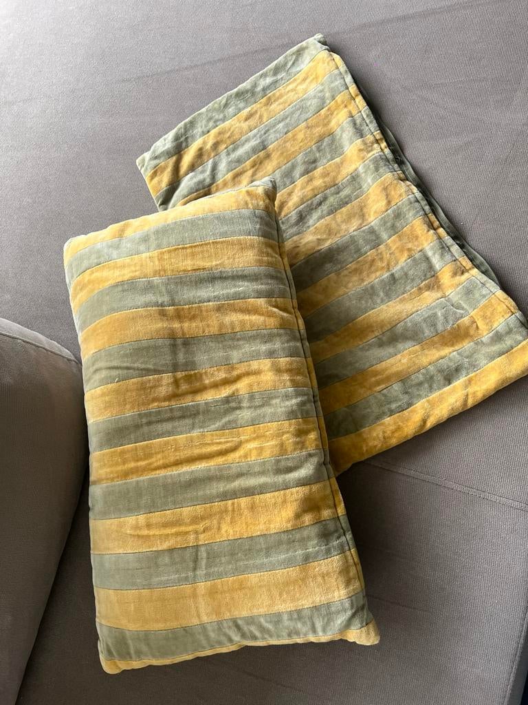 HK Living Sierkussens - 35x50 cm, Huis en Inrichting, Woonaccessoires | Kussens, Ophalen of Verzenden, Gebruikt, Geel, Rechthoekig