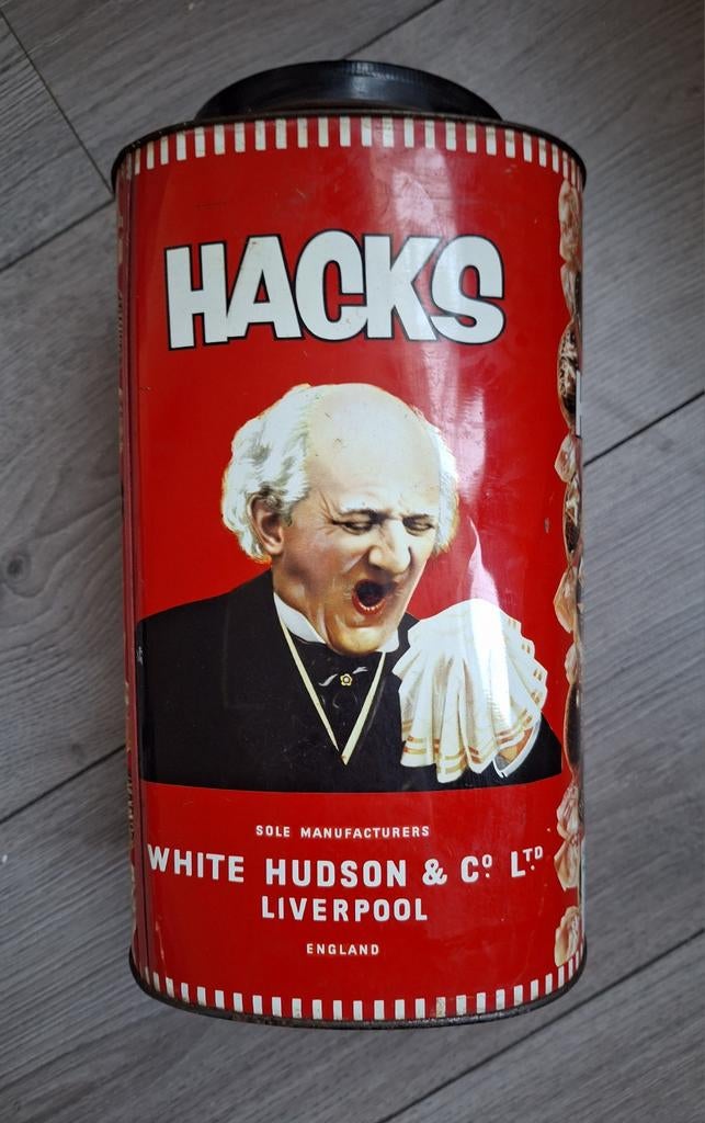 Vintage Hacks snoepblik White Hudson Liverpool, Verzamelen, Blikken, Ophalen of Verzenden, Gebruikt, Overige, Overige merken