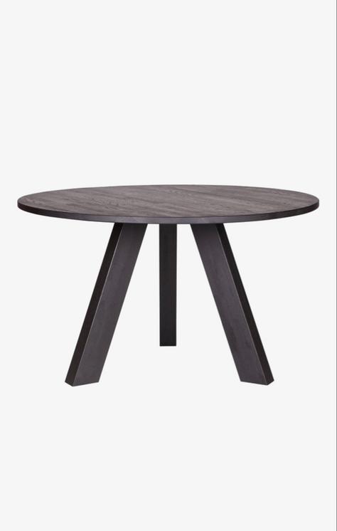 Woood zwarte ronde eettafel, Huis en Inrichting, Tafels | Eettafels, Ophalen, Gebruikt, 100 tot 150 cm, Vier personen