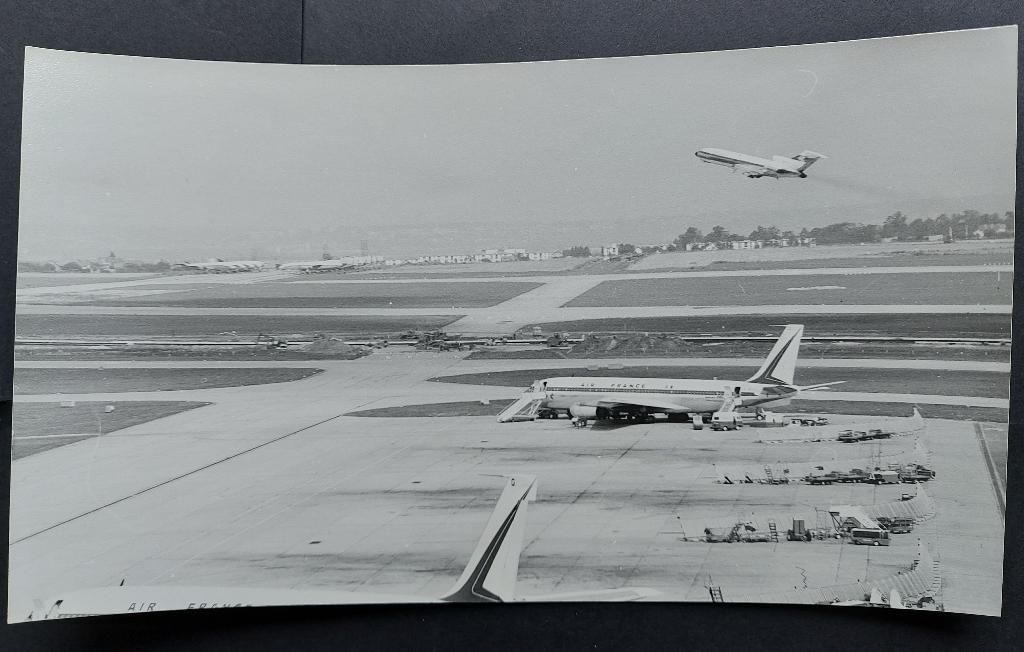 Foto van een Air France Boeing 707 (F775), Ophalen of Verzenden, Gebruikt, Kaart, Foto of Prent