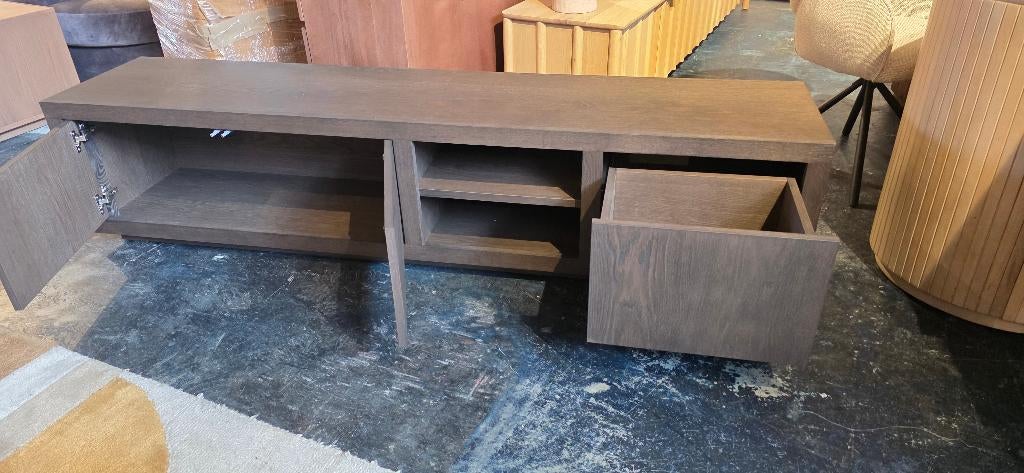 TV-meubel Helsinki 200 cm – Bruin | Showmodel hoge Korting!, Bornsestraat 31, 150 tot 200 cm, Ophalen of Verzenden, Zo goed als nieuw