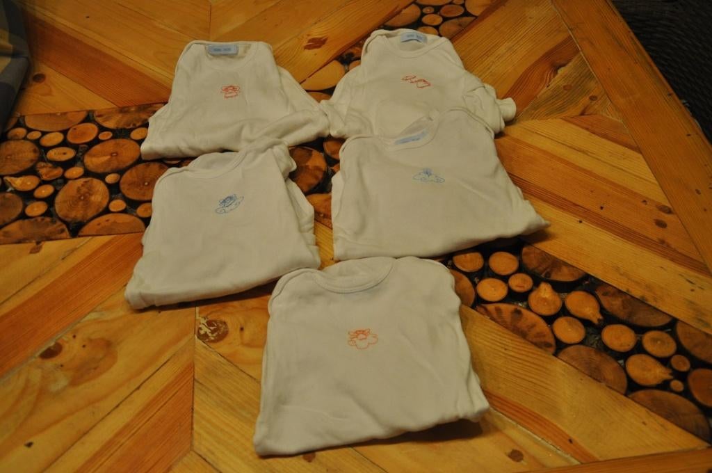 Z.g.a.n. witte rompers 5 stuks Hema 74/80, Kinderen en Baby's, Babykleding | Maat 74, Nacht- of Onderkleding, Meisje, Ophalen of Verzenden