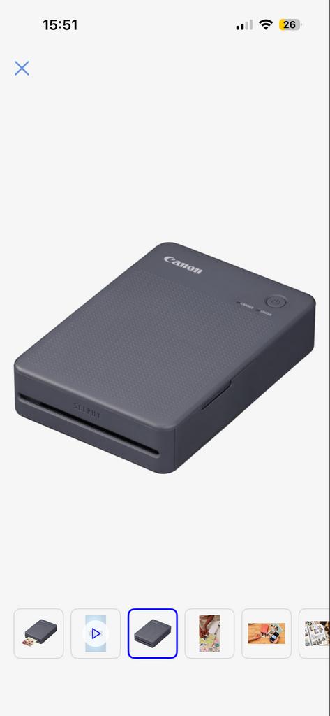 Nieuwe Canon Selphy QX20 Fotoprinter - In Doos!, Ophalen, Fotoprinter, Thermo-printer, Draadloos