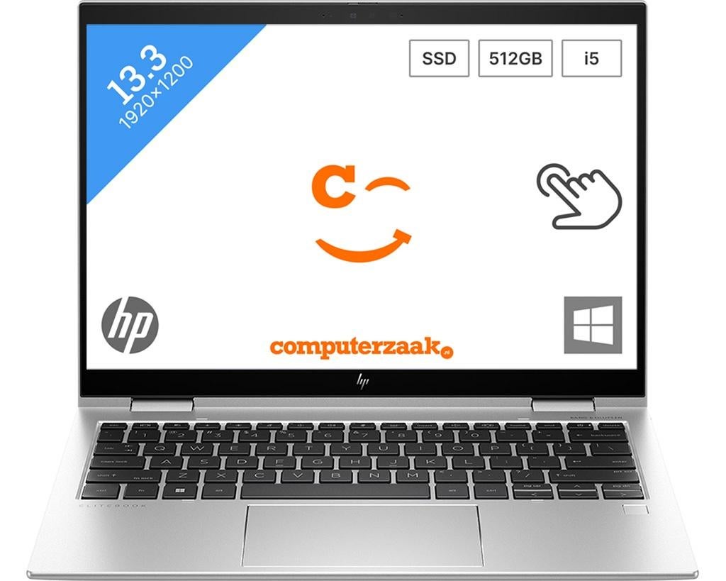 HP Elite x360 830 G10/Intel Core i5 1.30GHz/32GB/512GB, Computers en Software, Windows Laptops, 2 tot 3 Ghz, Support.hp.com, 13 inch