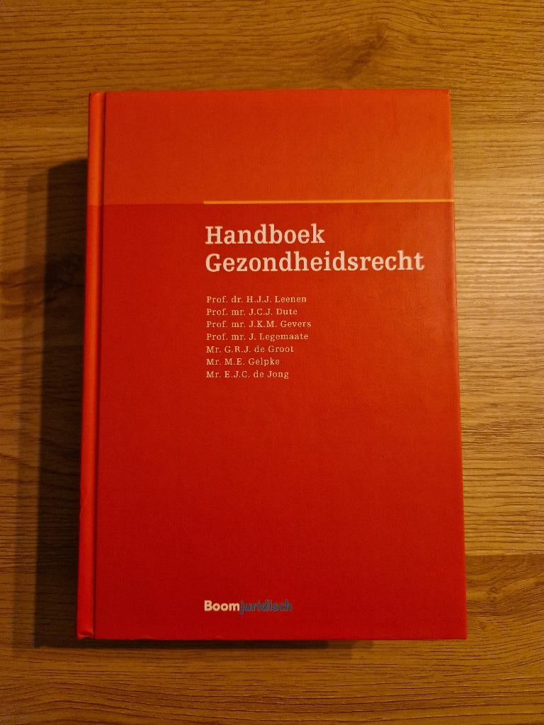 Handboek gezondheidsrecht, geneeskunde, verpleegkunde, Boeken, Ophalen of Verzenden, Beta, Zo goed als nieuw, Niet van toepassing