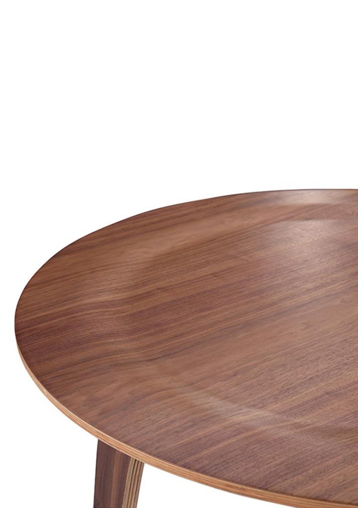 Eames Salontafel, CTD walnoot plywood DD (nieuw), 100 tot 150 cm, Rond, Nieuw, 50 tot 100 cm