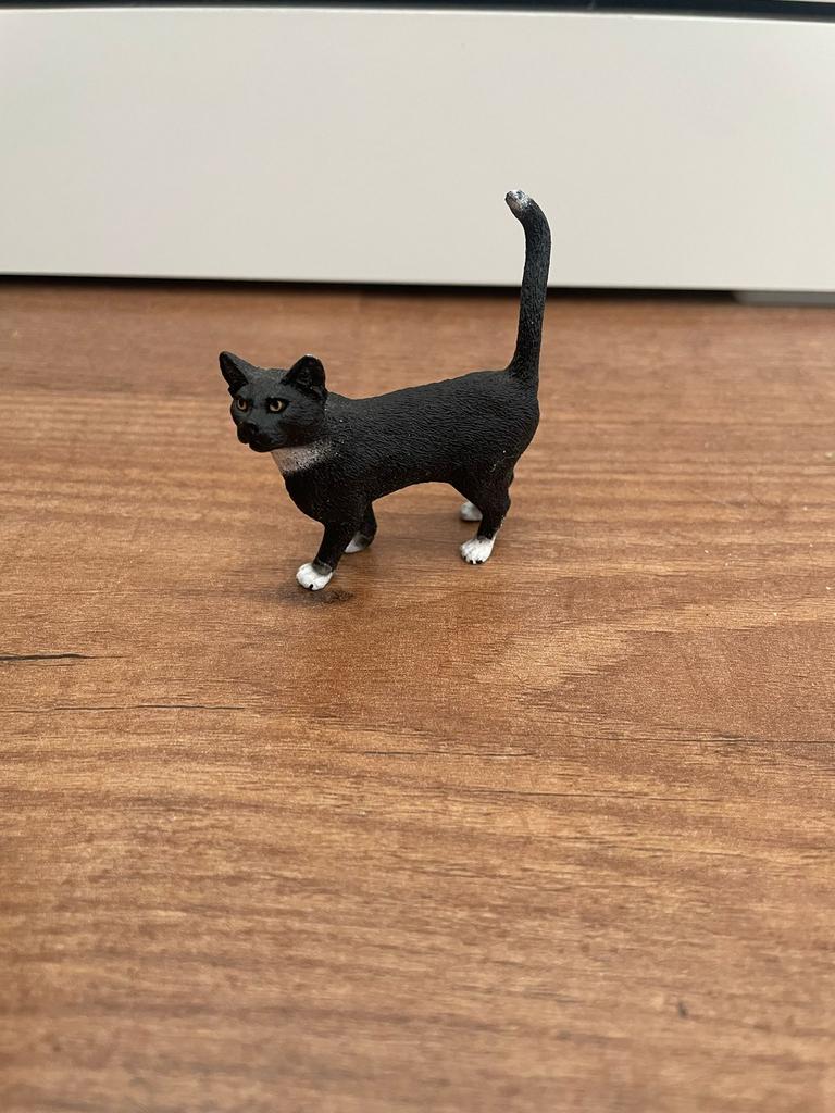 Schleich zwarte kat, Ophalen of Verzenden, Zo goed als nieuw, Hond of Kat, Beeldje of Figuurtje