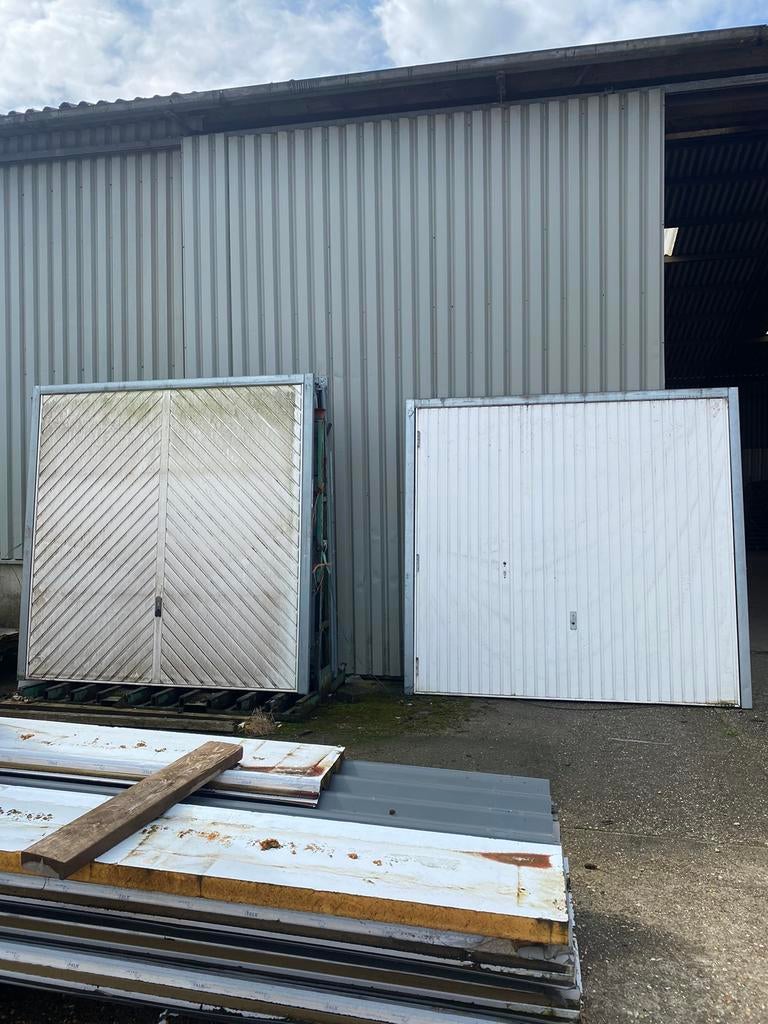 garagedeuren, kanteldeuren 260x245 & 237x237, Ophalen, Metaal, Vouwdeur, 120 cm of meer