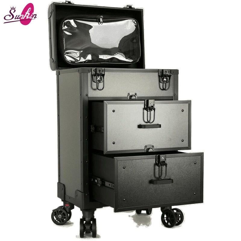Koffer met lades kapperskoffer op wielen laatste! Nu €89!, Ophalen of Verzenden, Hard kunststof, Minder dan 50 cm
