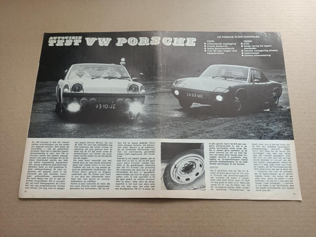 Auto Test (uit oud tijdschrift) Porsche 914/Rijkspolitie1973, Verzenden, Gelezen