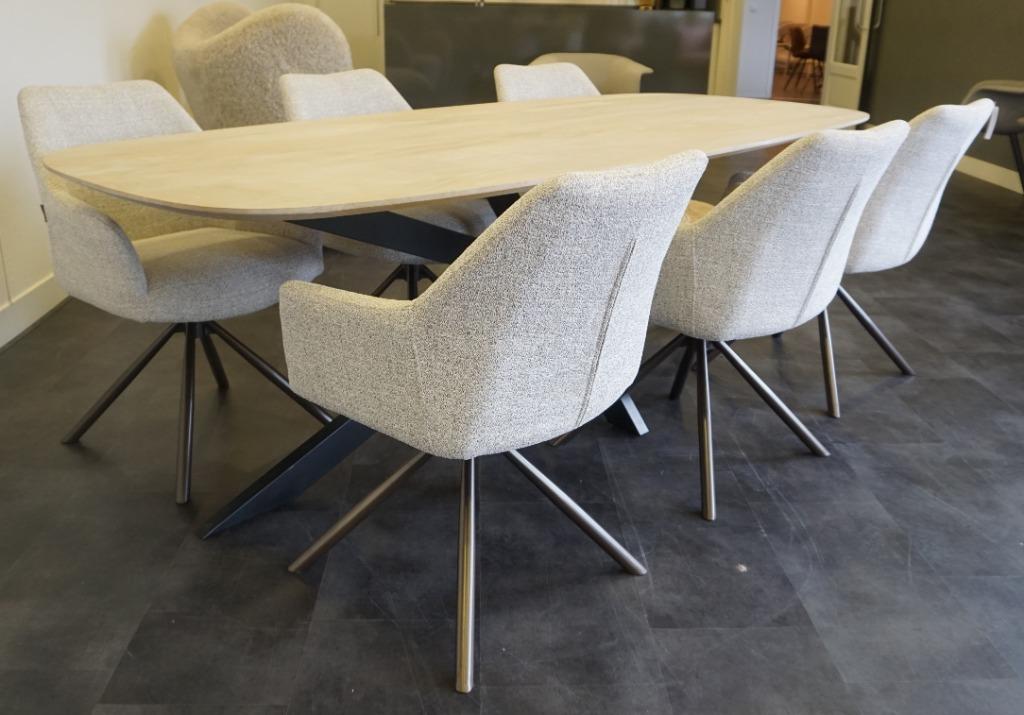 Design Vergadertafel | Eetkamertafel | Mangohout | 240x100, Huis en Inrichting, Tafels | Eettafels, 100 tot 150 cm, -, -, Ophalen of Verzenden