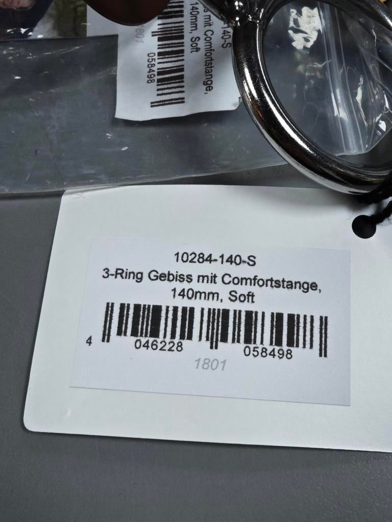 Beris 3 ring gebiss mit comfortstange. Bit maat 14., Dieren en Toebehoren, Paarden en Pony's | Hoofdstellen en Tuigage, Eu, Eu
