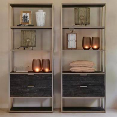 Riviera Maison Costa Mesa Boekenkast, Huis en Inrichting, Kasten | Boekenkasten, Ophalen, Eikenhout, 50 tot 100 cm, Zo goed als nieuw
