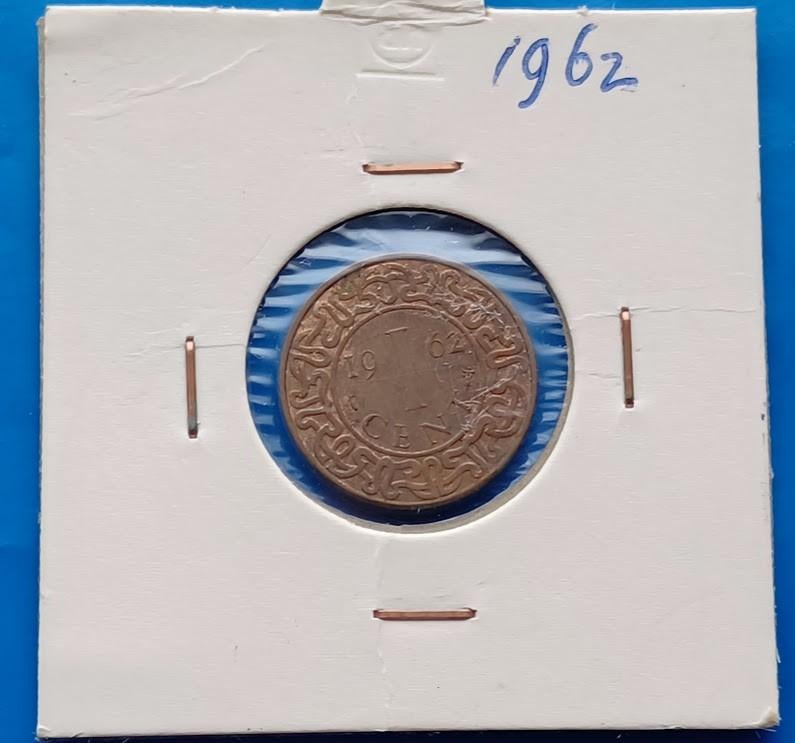 Suriname 1 cent 1962 - Juliana, Postzegels en Munten, Munten | Nederland, Verzenden, Koningin Juliana, 1 cent, Losse munt