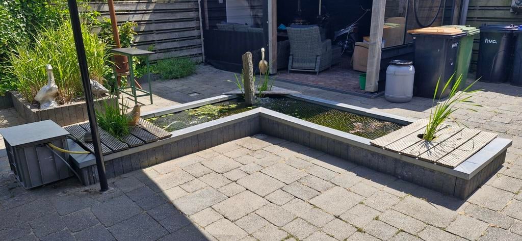Complete vijver met toebehoren, vissen en pomp enz, Tuin en Terras, Vijvers, Ophalen of Verzenden, Gebruikt
