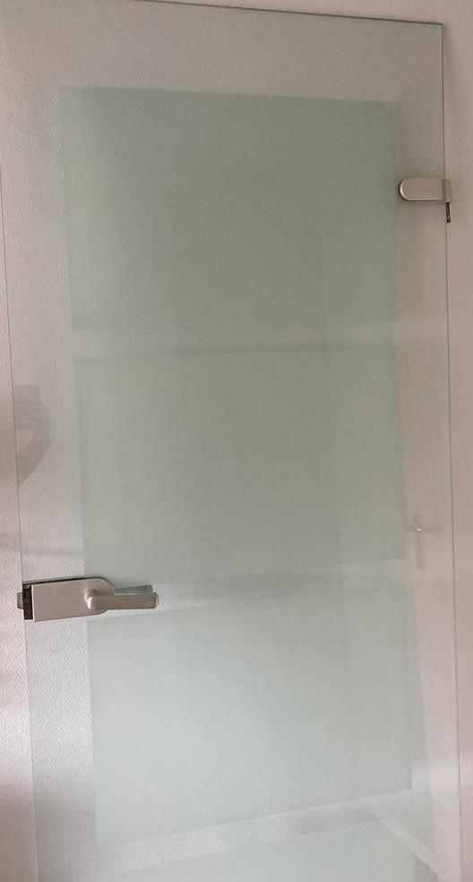Glazen binnendeur met melkglas, opdek, Huis en Inrichting, Ophalen, Gebruikt, 200 cm of meer, Overige typen