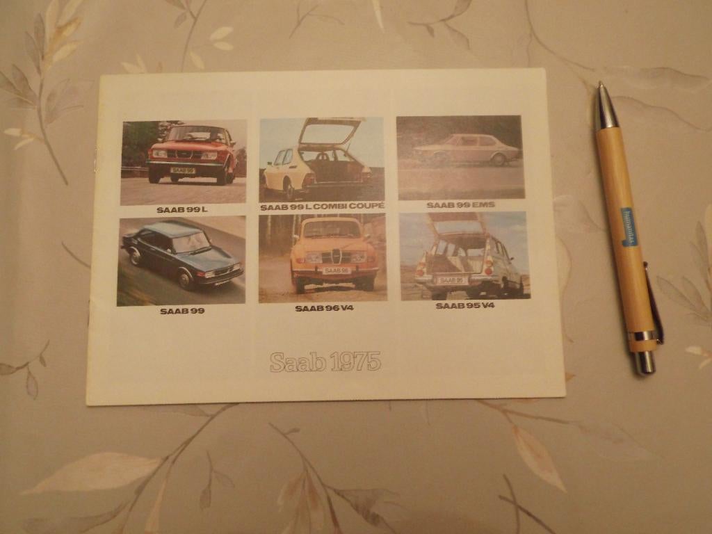 Saab 95  96  99  programma 1975, Boeken, Auto's | Folders en Tijdschriften, Zo goed als nieuw, Overige merken, Verzenden