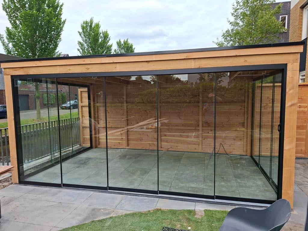 Glazen schuifwanden  AMERSFOORT, Tuin en Terras, Overkappingen, Ophalen of Verzenden, Nieuw