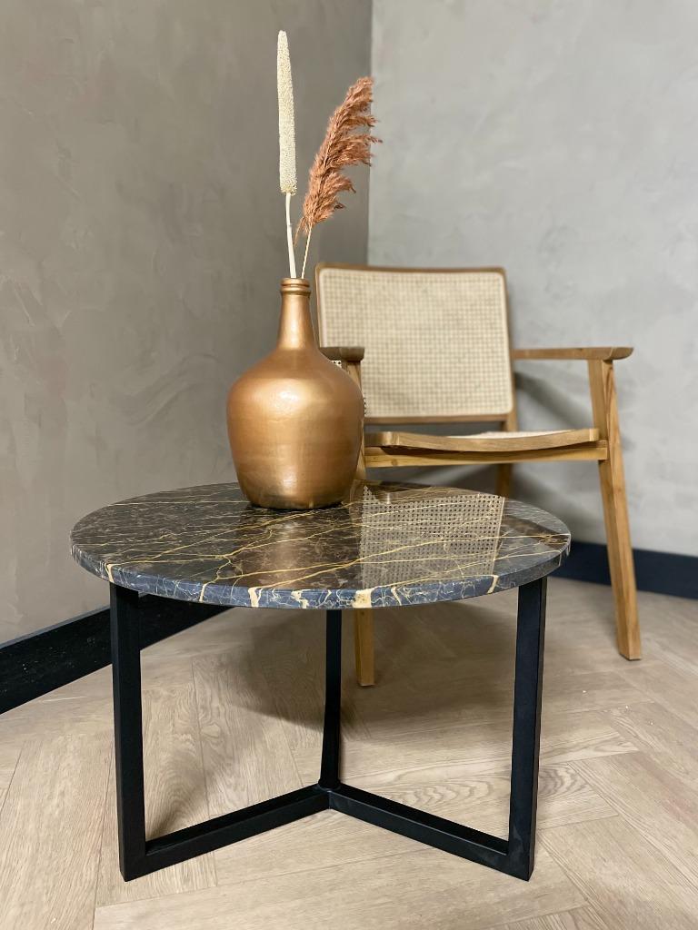 MOET WEG - Laatste items | Salontafel Marmer Port Laurent 80, Marmer, 50 tot 100 cm, Rond, Nieuw