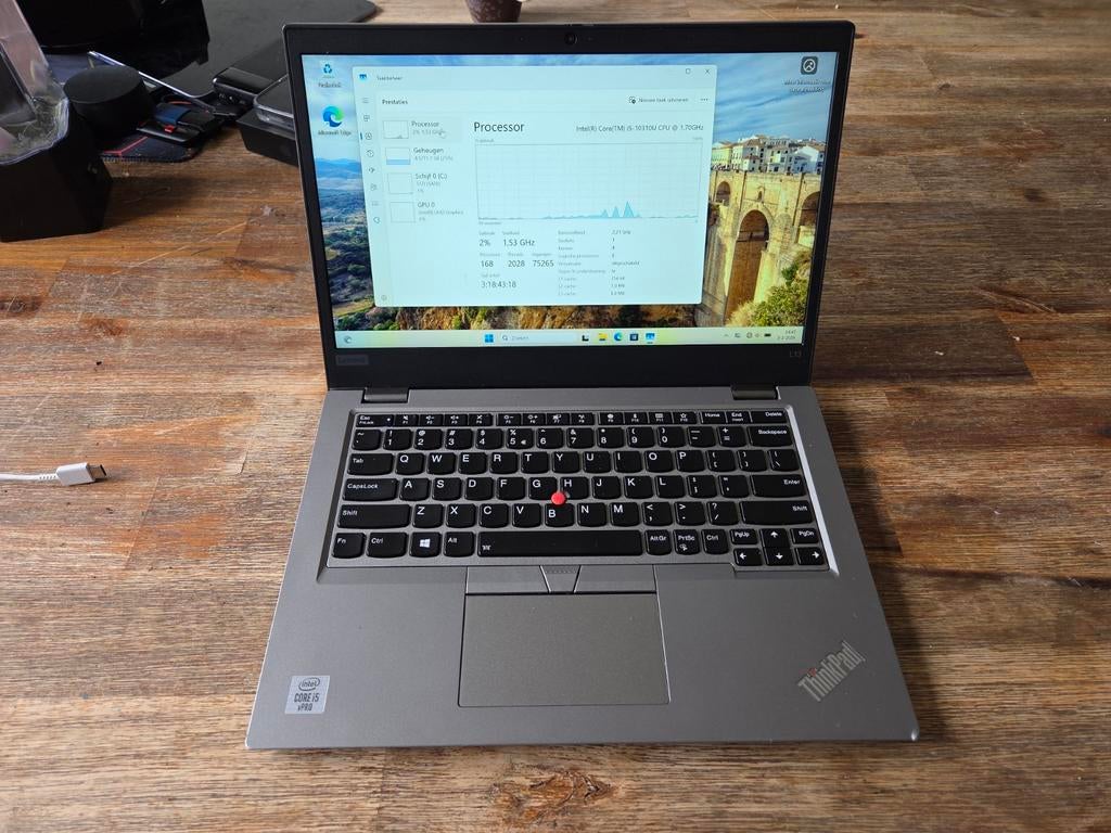 Lenovo thinkpad L13 met touchscreen, Computers en Software, Windows Laptops, Gebruikt, Qwerty, 13 inch, Met touchscreen