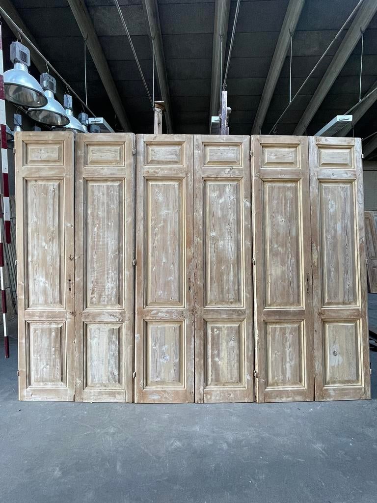 Antieke geloogde paneeldeuren/loftdeuren, Ophalen of Verzenden