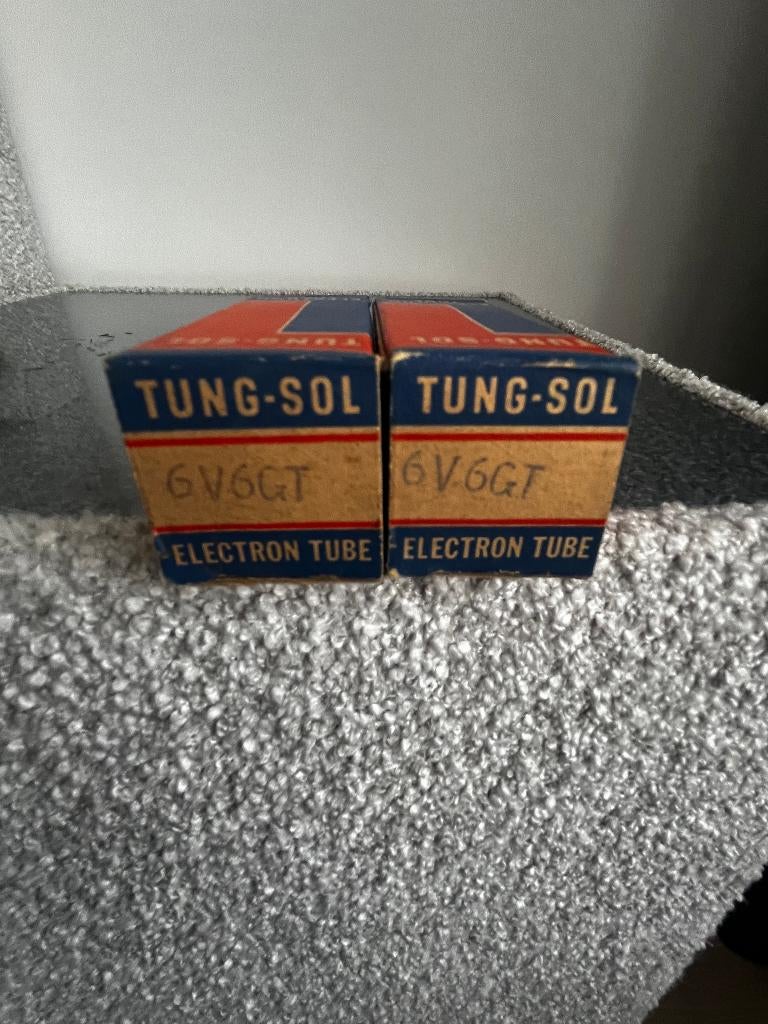 Tung Sol 6V6 GT black glass, Audio, Tv en Foto, Buizenversterkers, Ophalen of Verzenden, Buis of Buizen